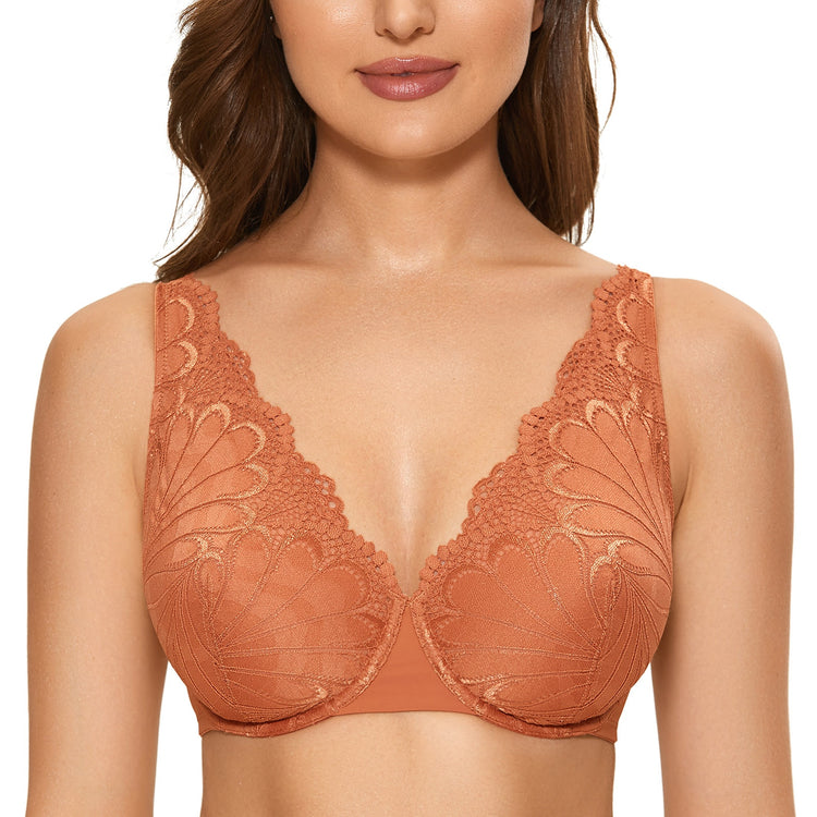 HAPPY HOLD V-Neck Minimizer Bra A - F Cup