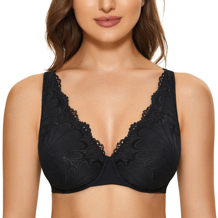 HAPPY HOLD V-Neck Minimizer Bra A - F Cup
