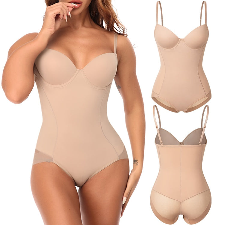 bodied bae bodysuit with tummy control cream color
