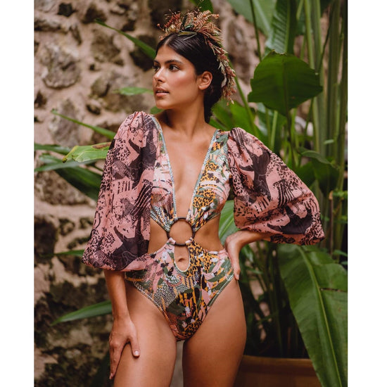 SLEEK SWIM Long Sleeve One-Piece Swimsuit