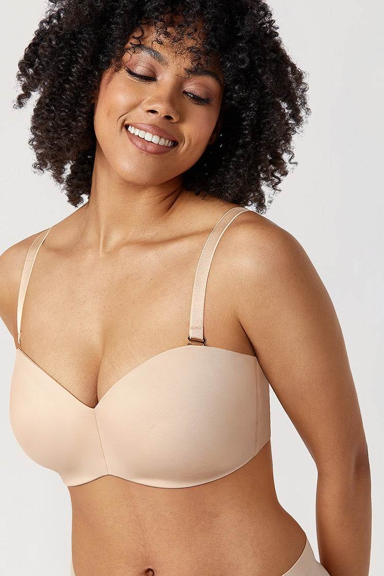 HAPPY HOLD Strapless Minimizer Bra A - DD Cup