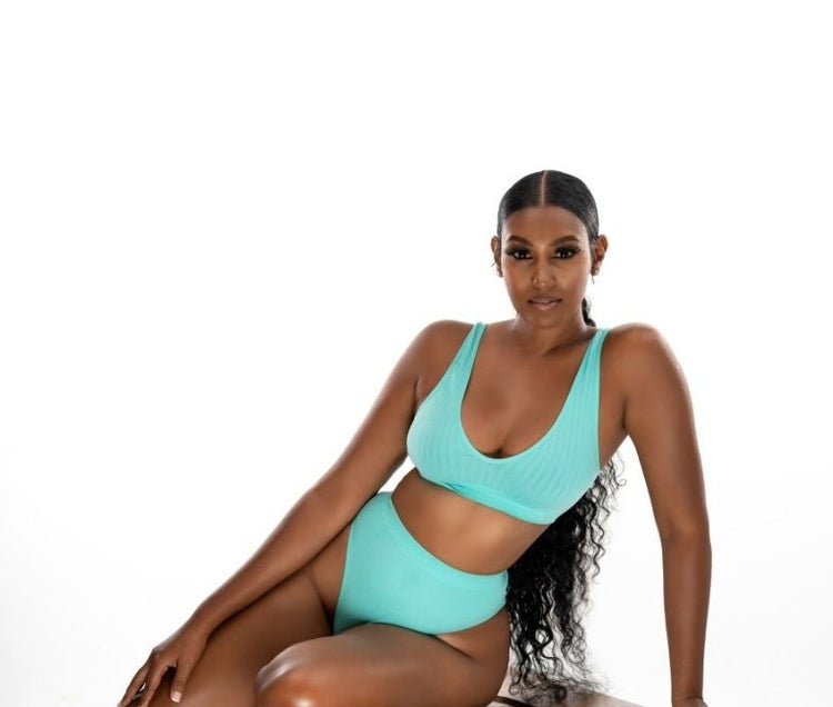 HUSH-HUSH Ribbed Panty & Bra Set