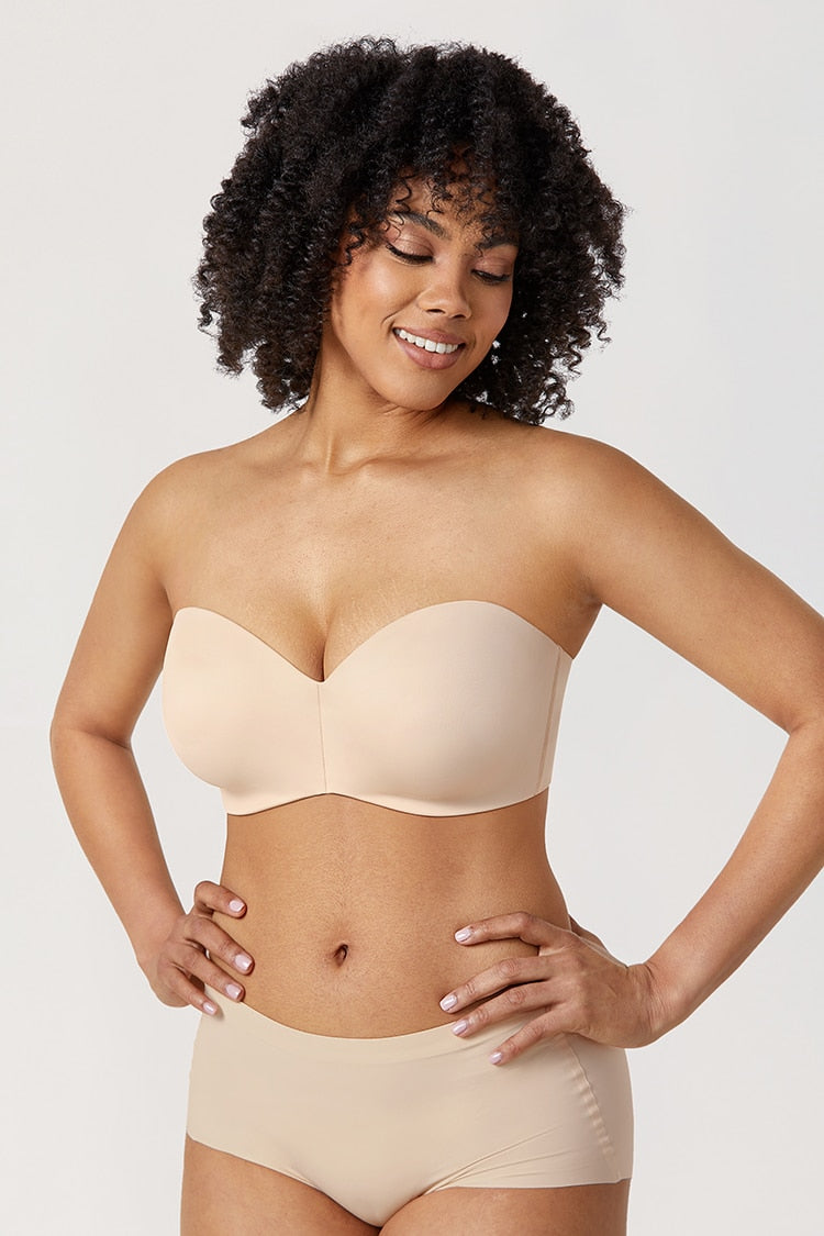 HAPPY HOLD Strapless Minimizer Bra A - DD Cup